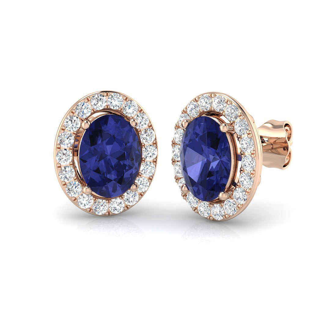 Oval Gemstone Earrings