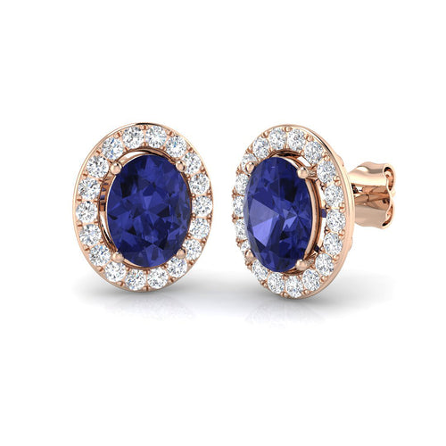 Oval Gemstone Earrings