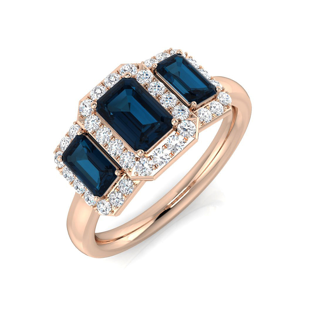 Emerald Cut Gemstone Ring