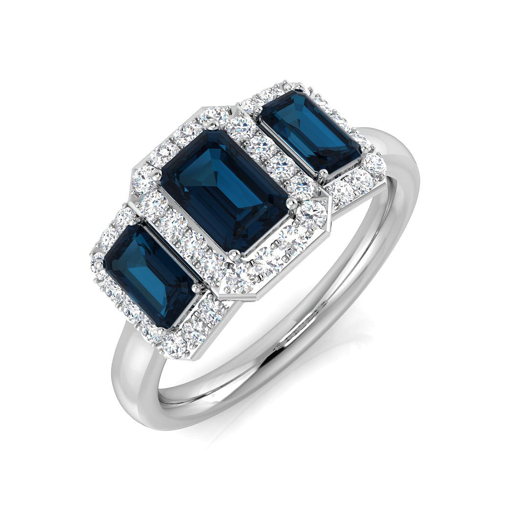 Emerald Cut Gemstone Ring
