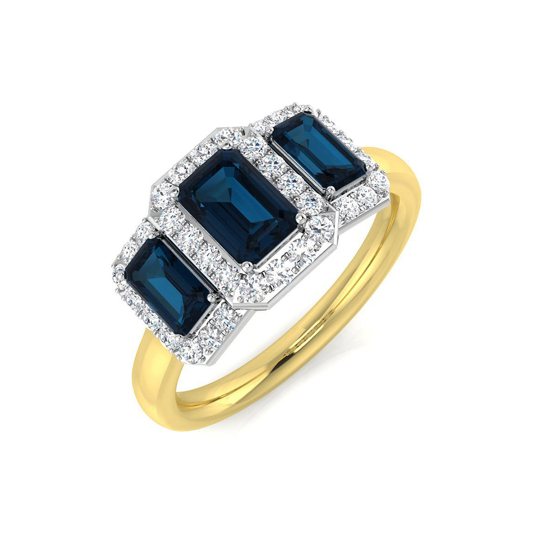 Emerald Cut Gemstone Ring