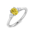 Oval Yellow Diamond Ring