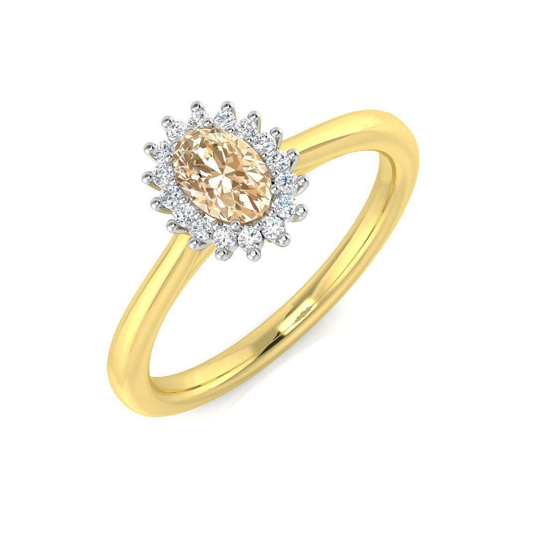 Oval Gemstone Ring