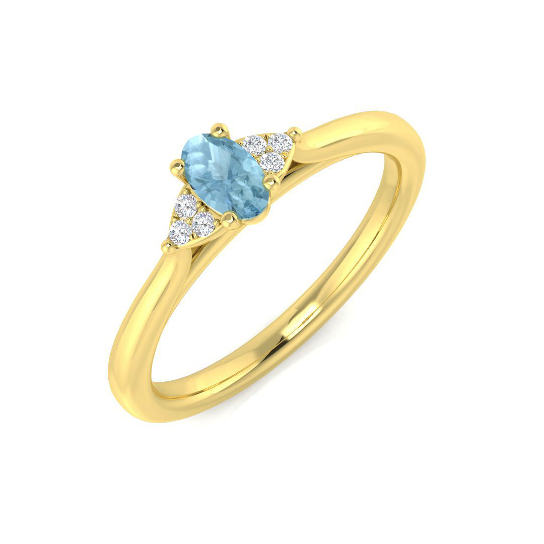 Oval Gemstone Ring