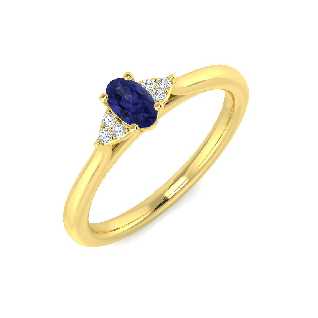 Oval Gemstone Ring