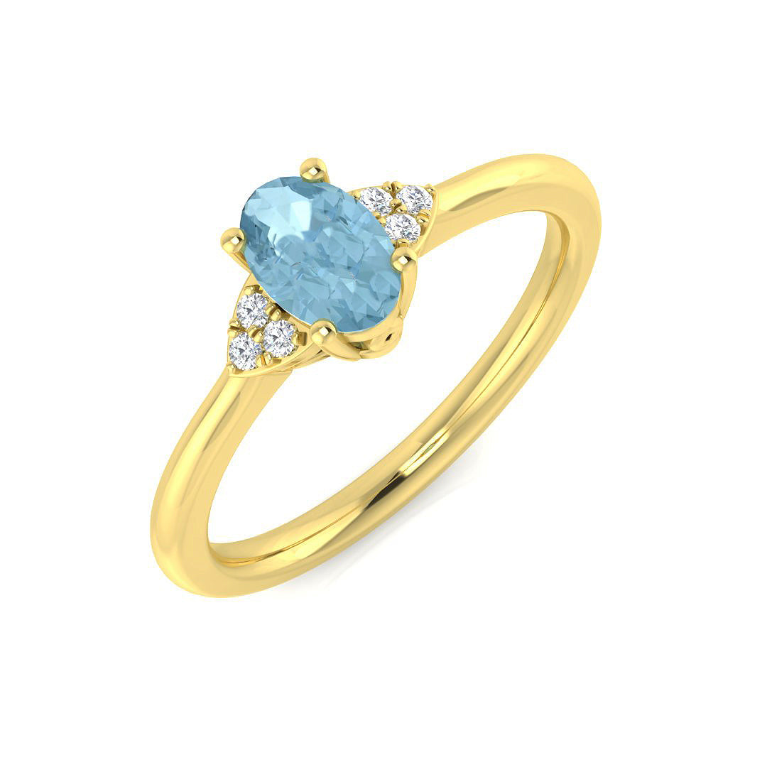 Oval Gemstone Ring