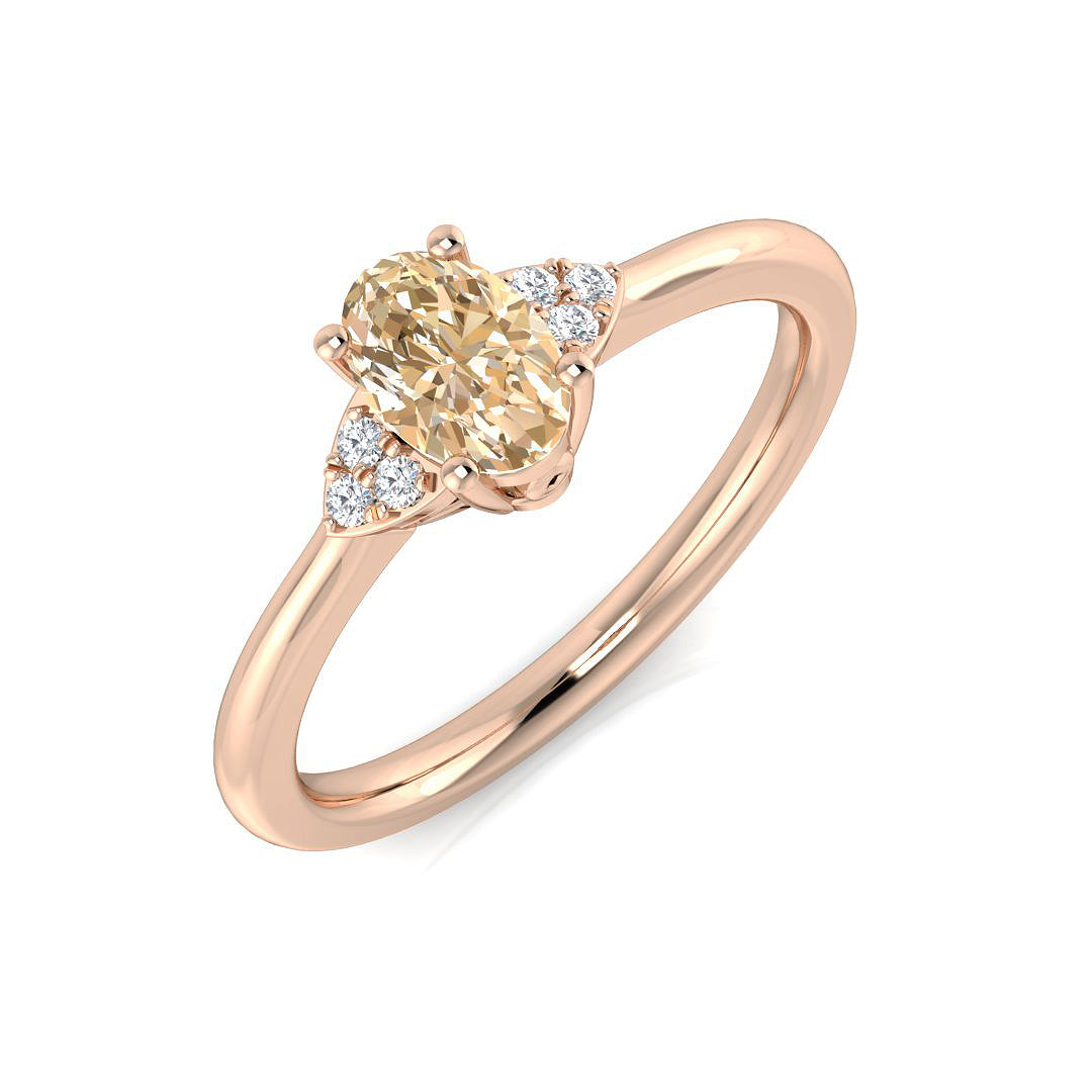 Oval Gemstone Ring