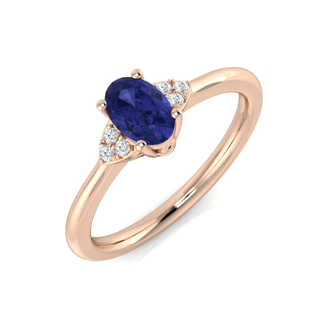 Oval Gemstone Ring
