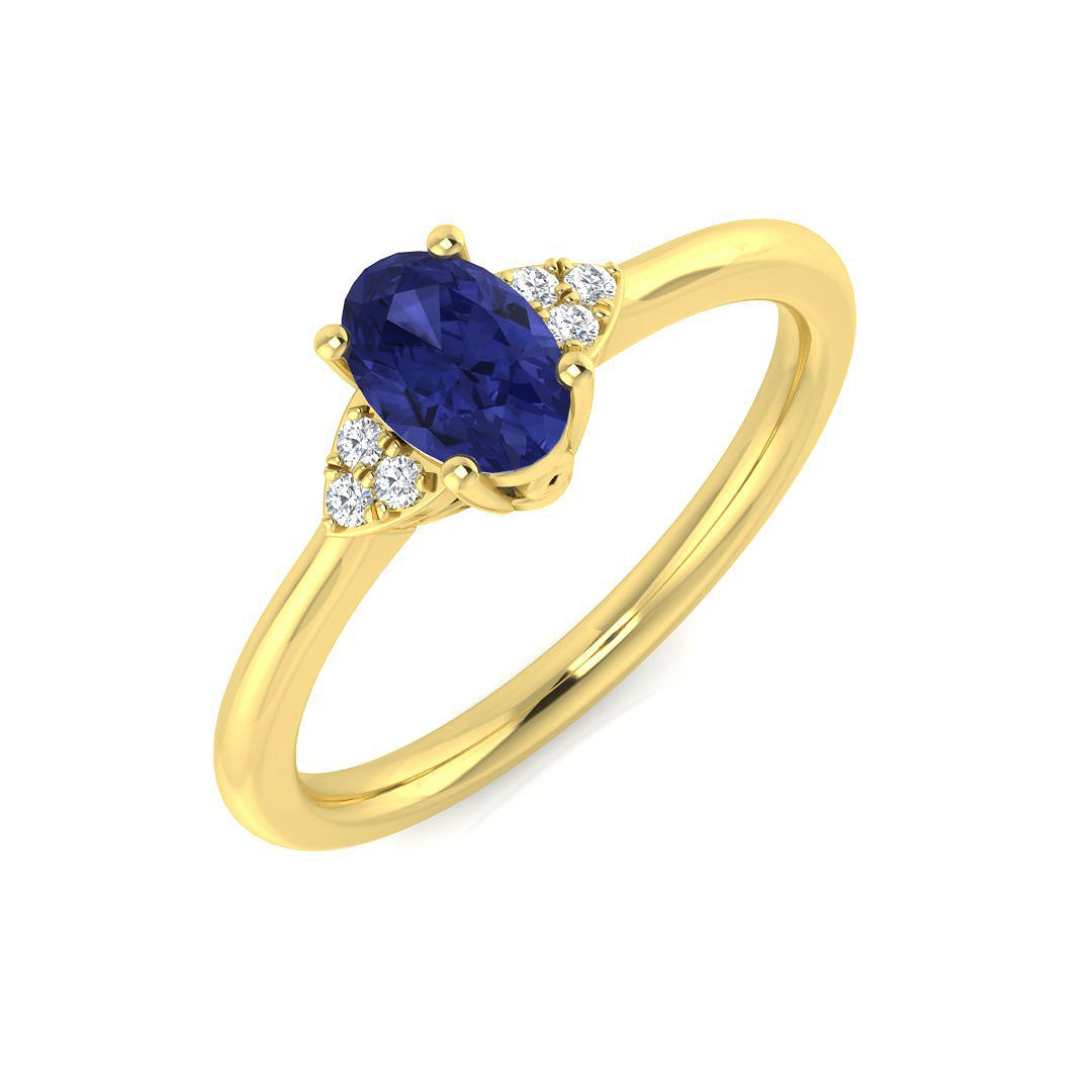 Oval Gemstone Ring