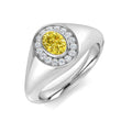 Oval Yellow Diamond Ring