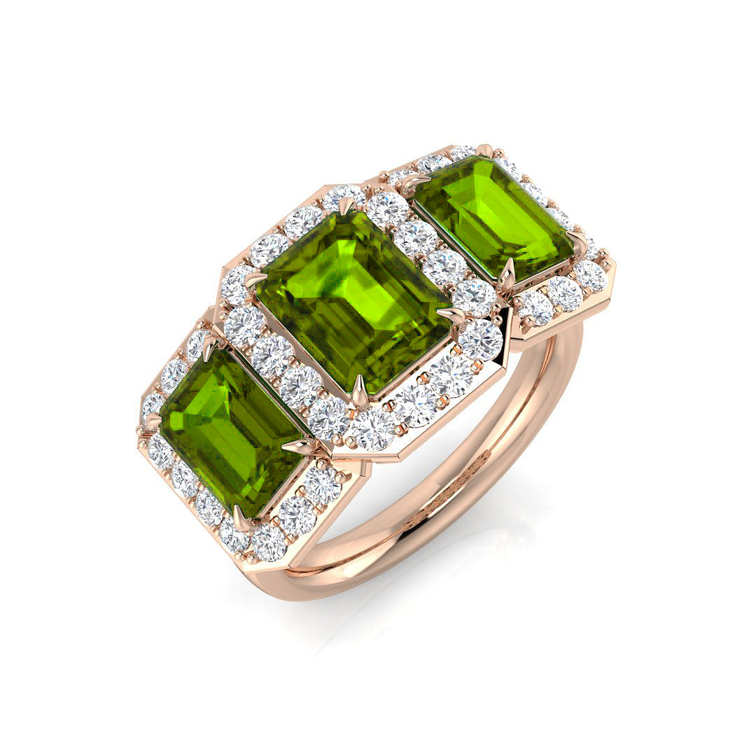 Emerald Cut Gemstone Ring