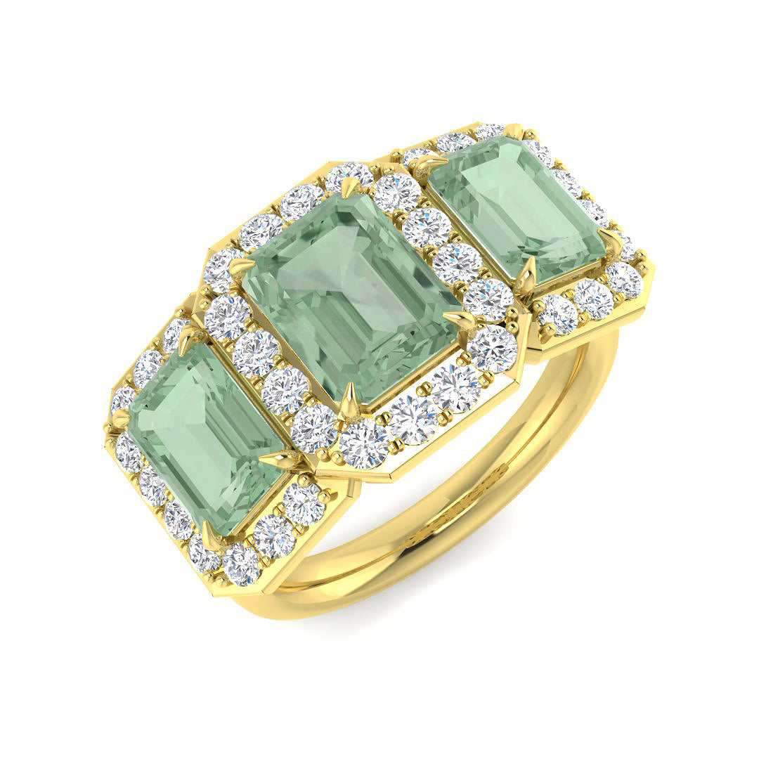 Emerald Cut Gemstone Ring