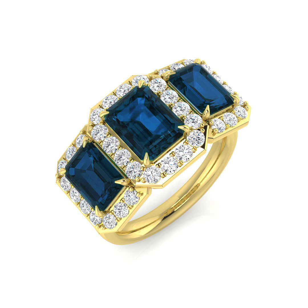 Emerald Cut Gemstone Ring