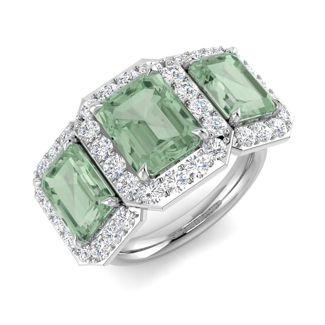 Emerald Cut Gemstone Ring