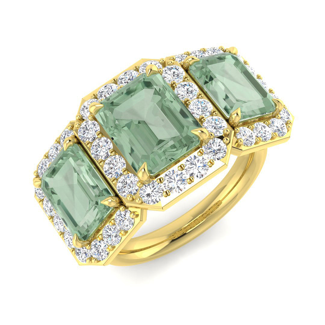 Emerald Cut Gemstone Ring