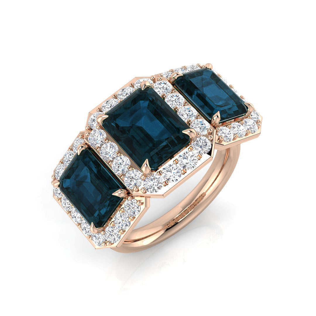 Emerald Cut Gemstone Ring