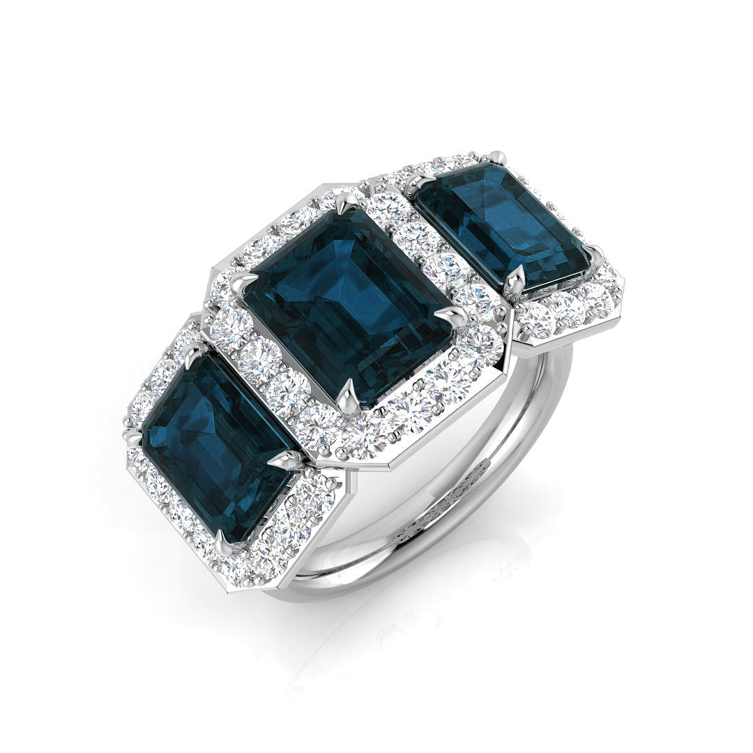 Emerald Cut Gemstone Ring