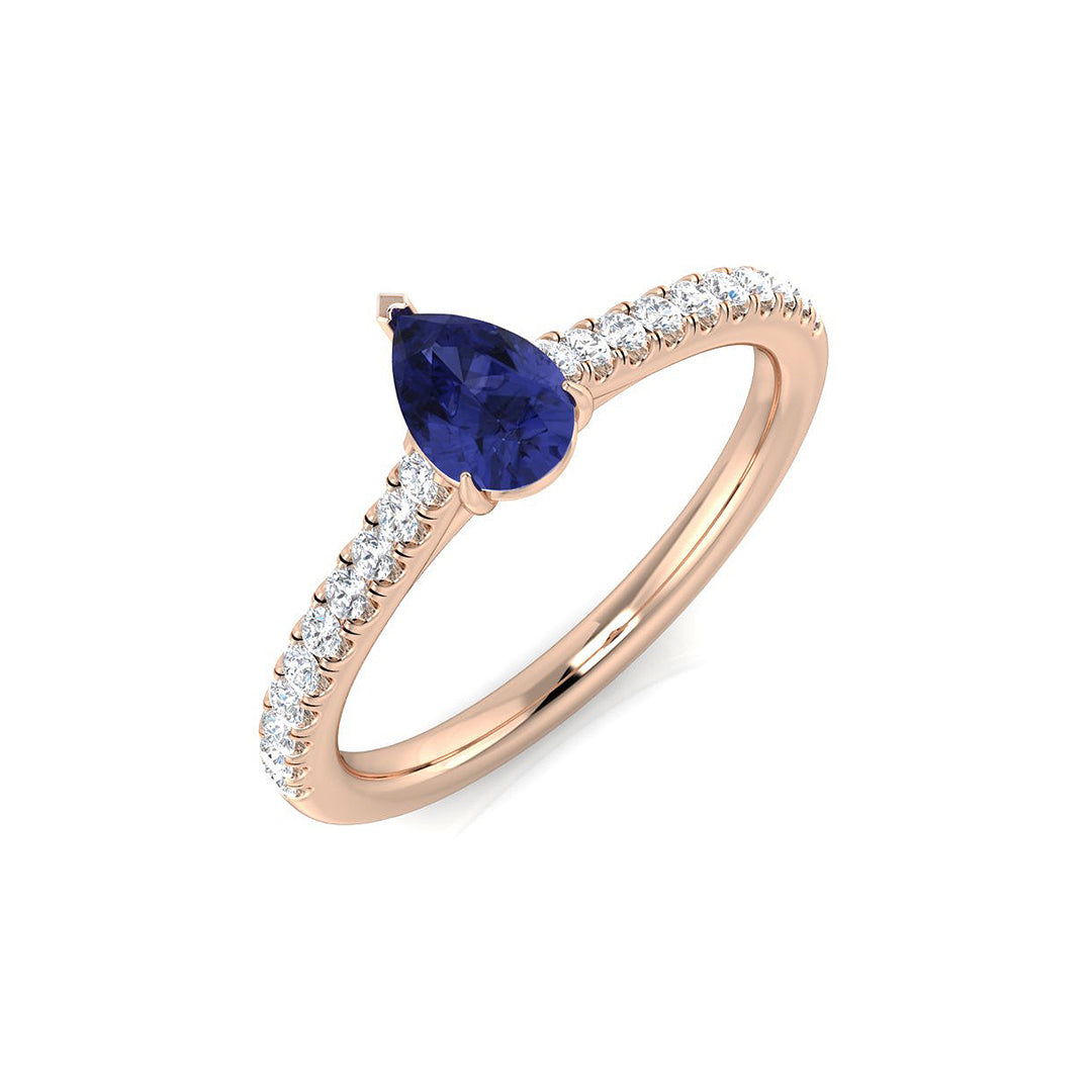 Pear Multi Sapphire Ring