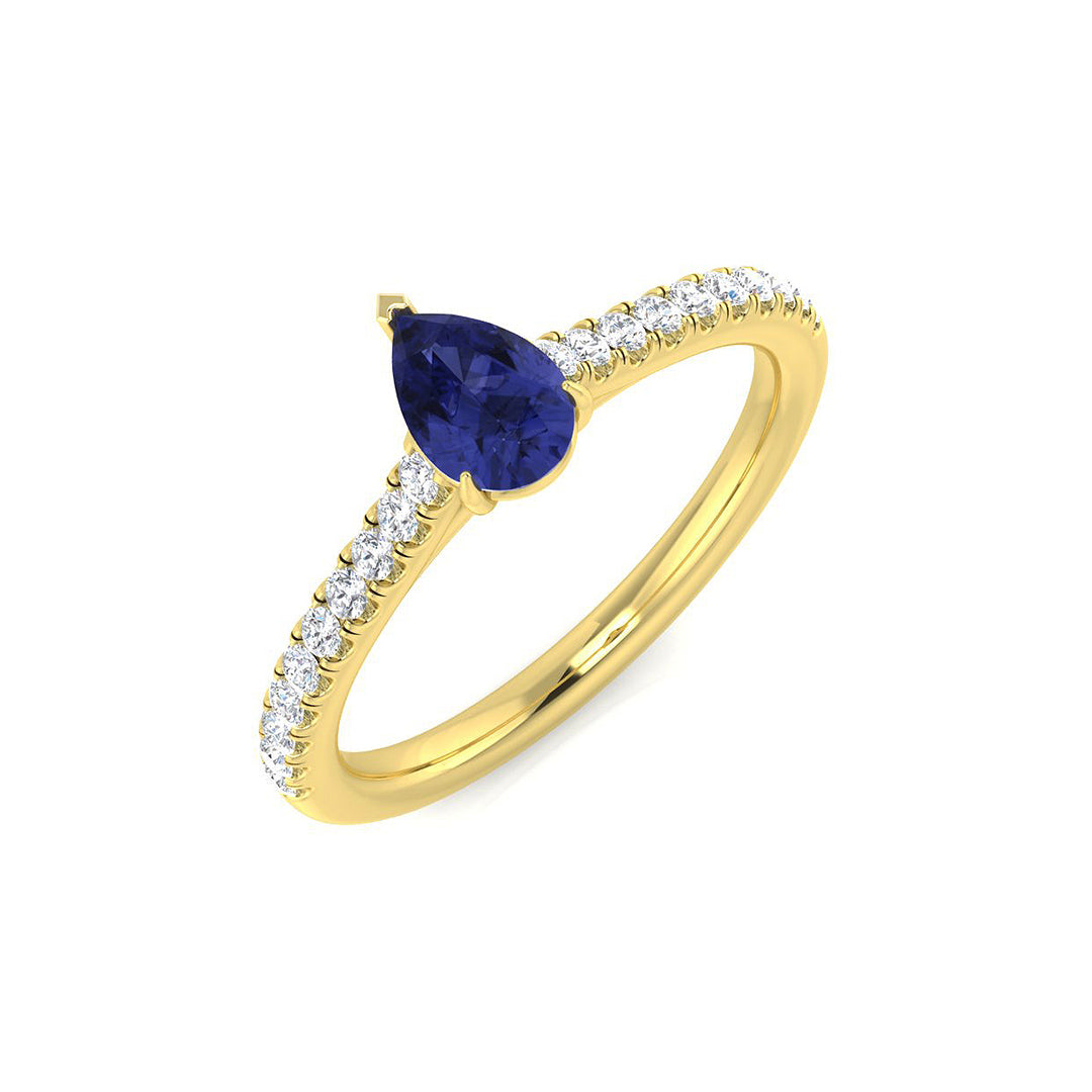 Pear Multi Sapphire Ring