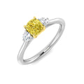 Cushion Yellow Diamond Ring
