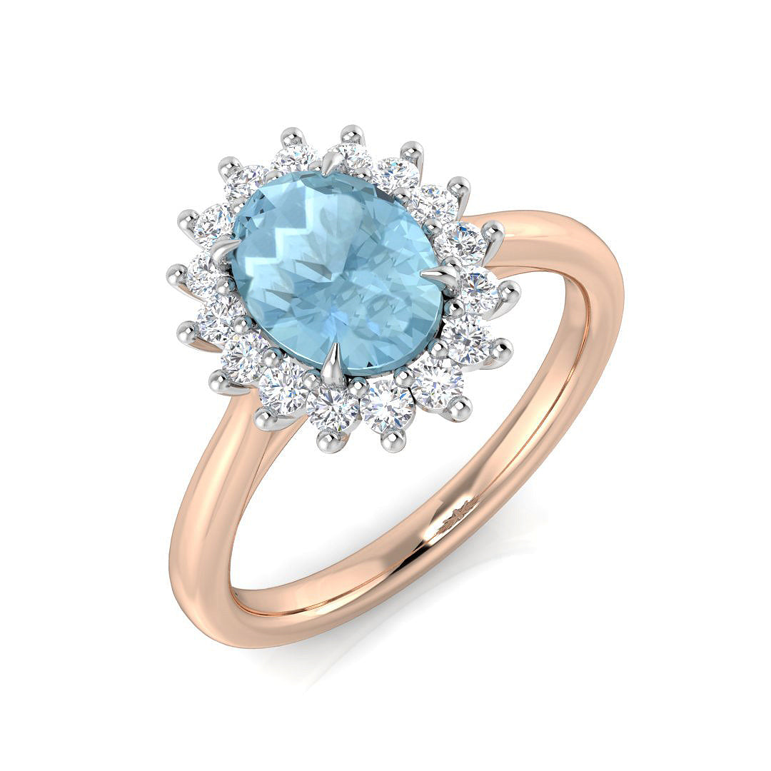 Oval Aquamarine Ring