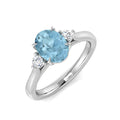 Oval Aquamarine Ring
