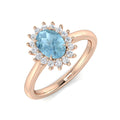 Oval Aquamarine Ring