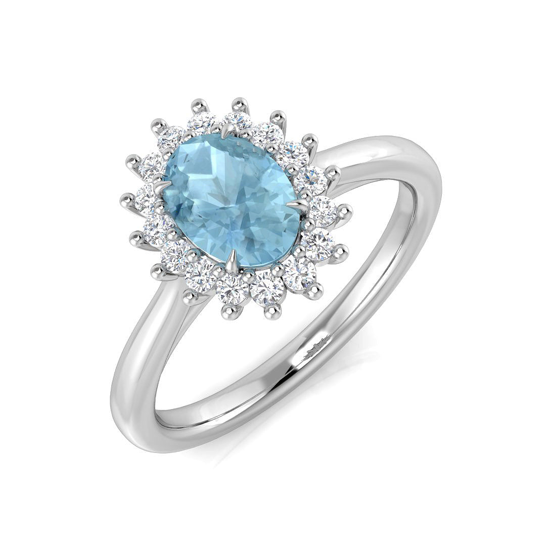 Oval Aquamarine Ring