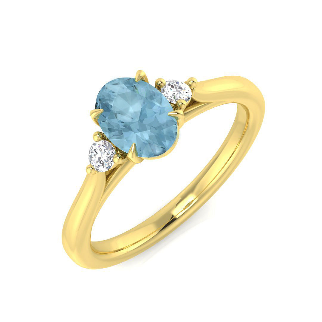 Oval Aquamarine Ring