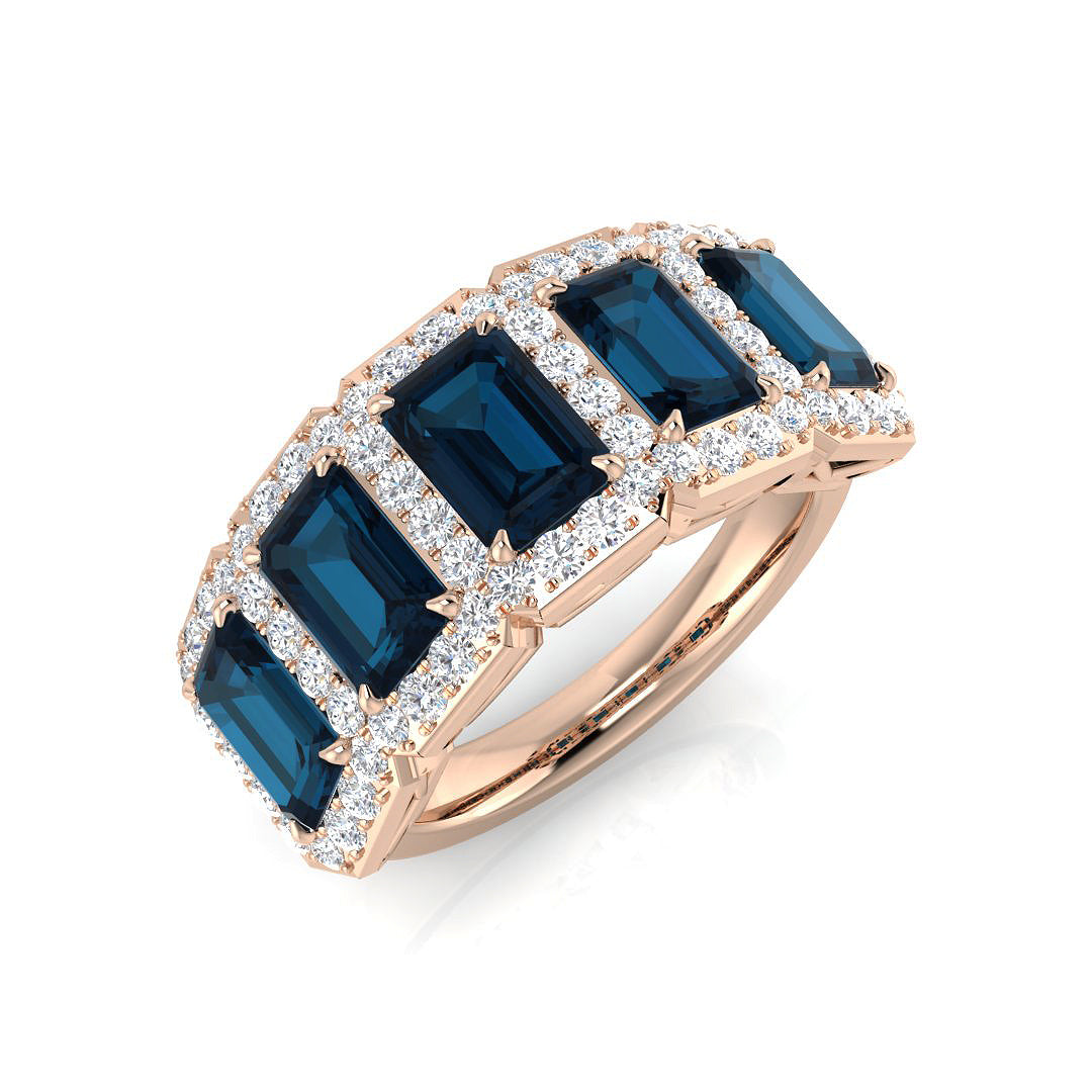 Emerald Cut Gemstone Ring