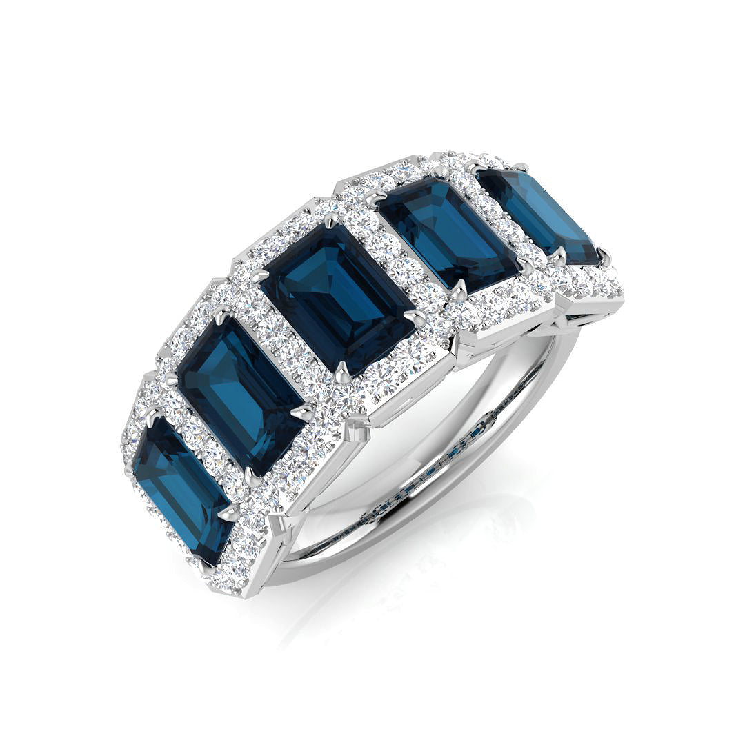 Emerald Cut Gemstone Ring