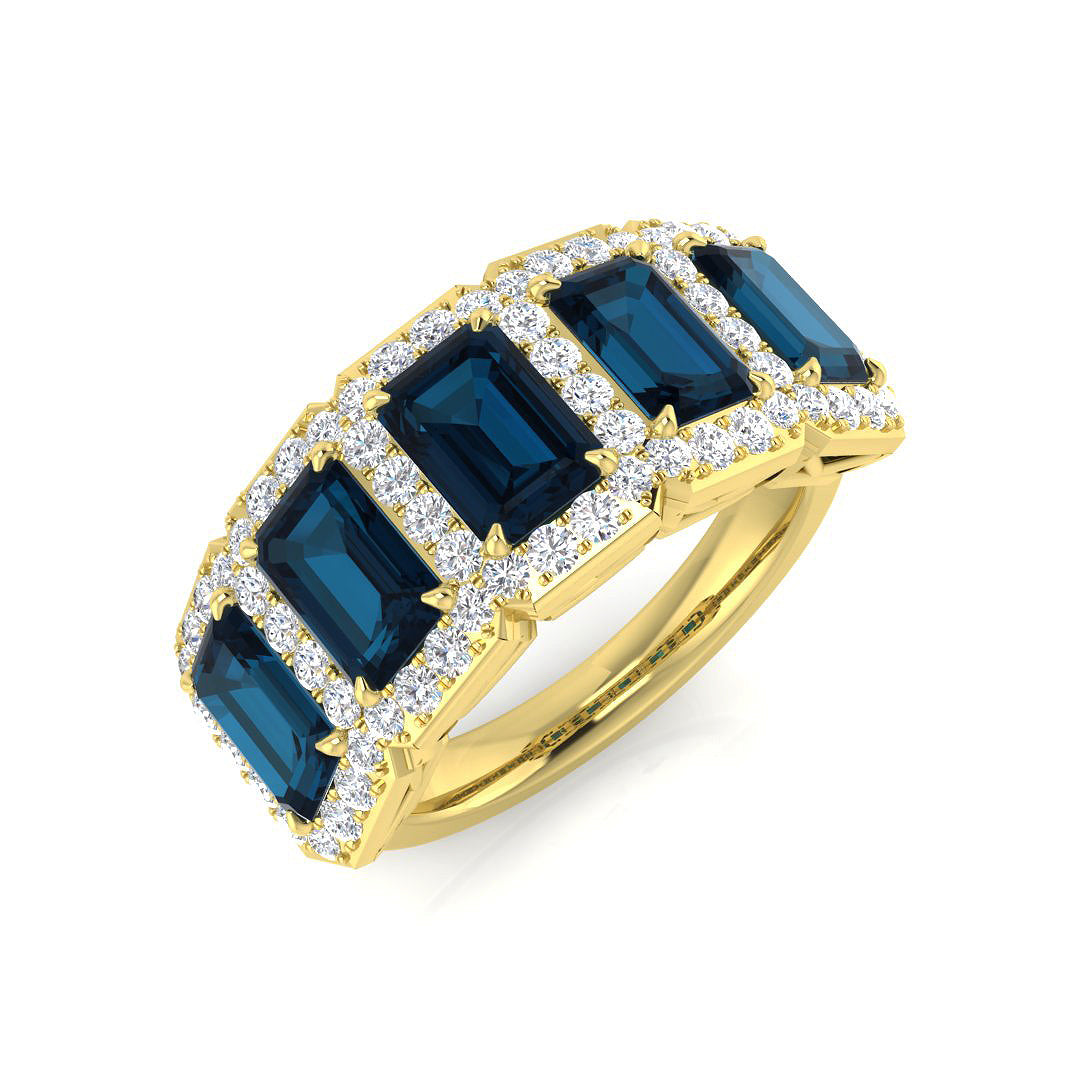 Emerald Cut Gemstone Ring