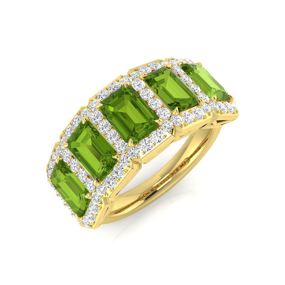 Emerald Cut Gemstone Ring