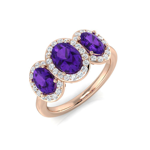 Oval Gemstone Ring