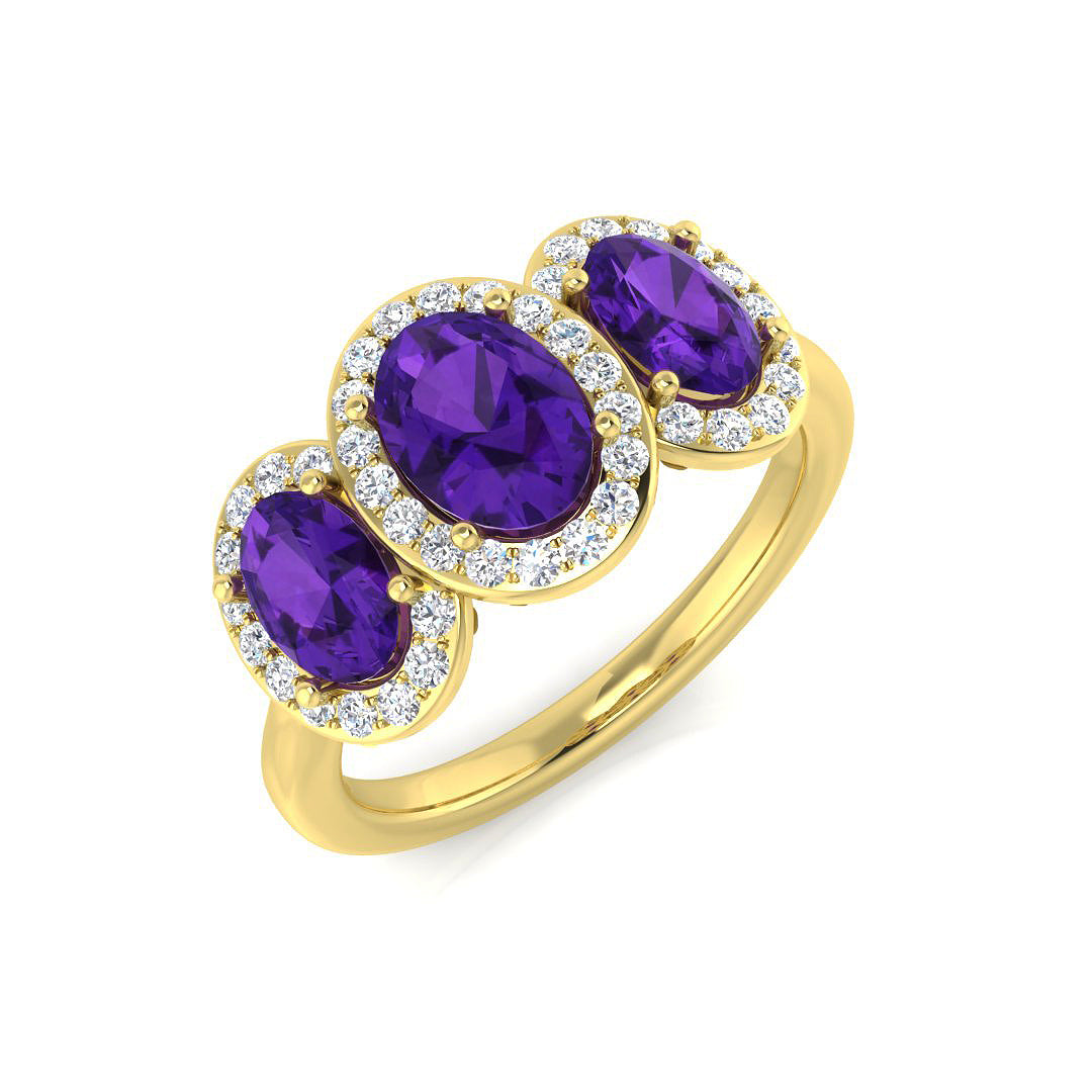 Oval Gemstone Ring