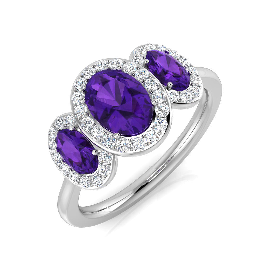 Oval Amethyst Ring