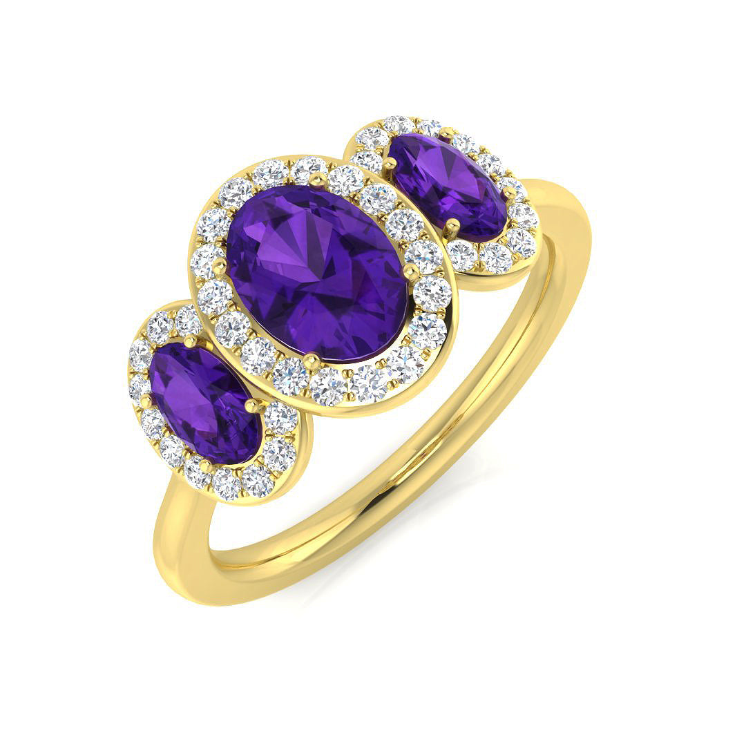 Oval Amethyst Ring