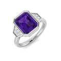 Emerald Cut Gemstone Ring