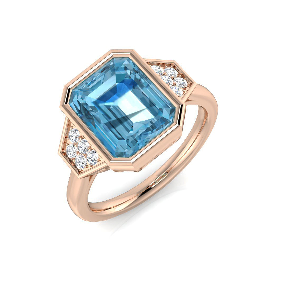 Emerald Cut Gemstone Ring