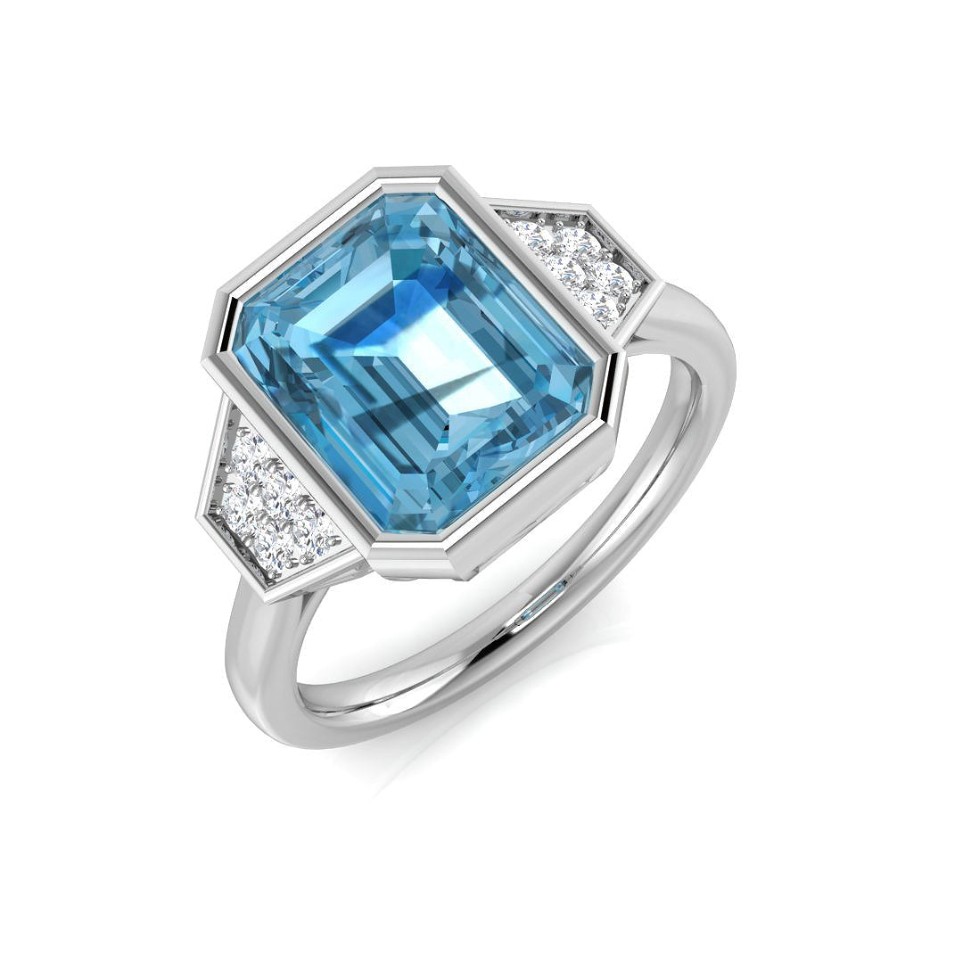 Emerald Cut Gemstone Ring