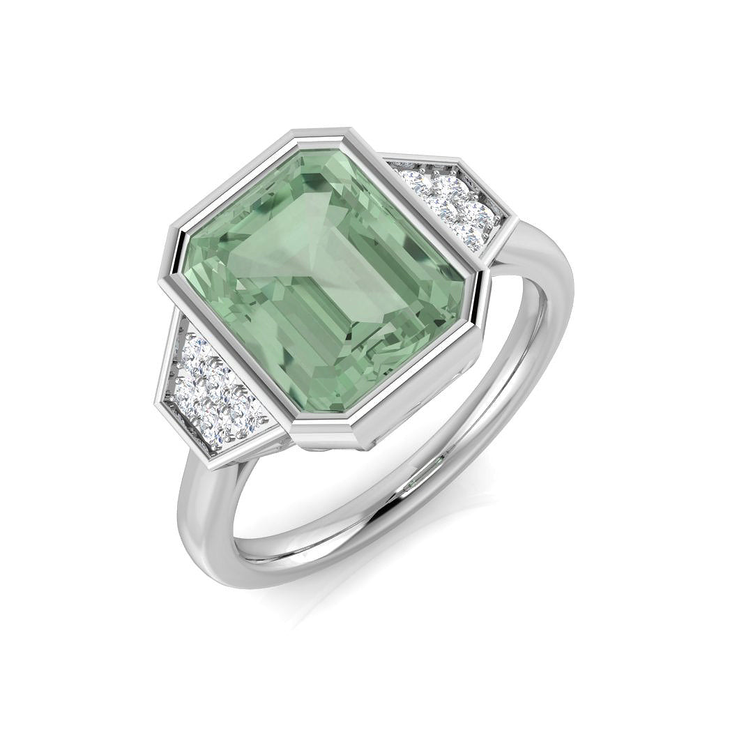 Emerald Cut Gemstone Ring