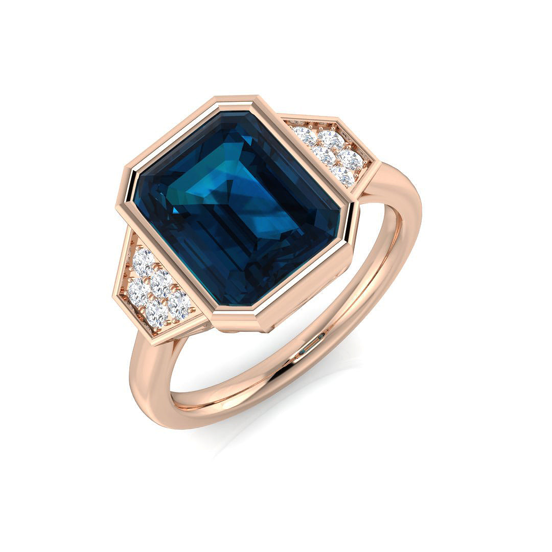 Emerald Cut Gemstone Ring