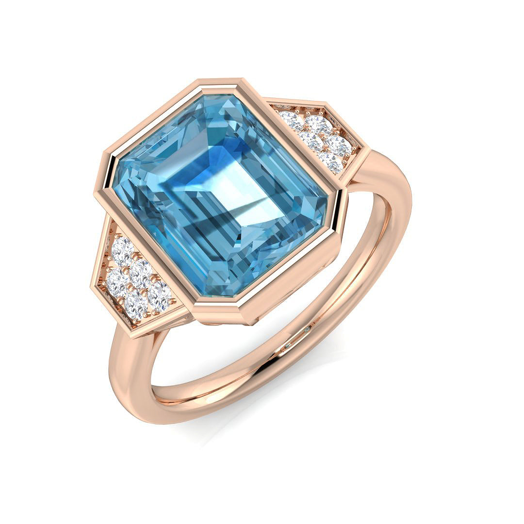 Emerald Cut Gemstone Ring