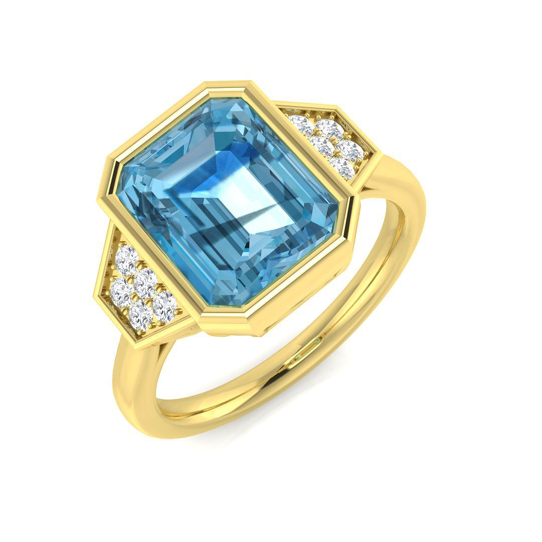 Emerald Cut Gemstone Ring