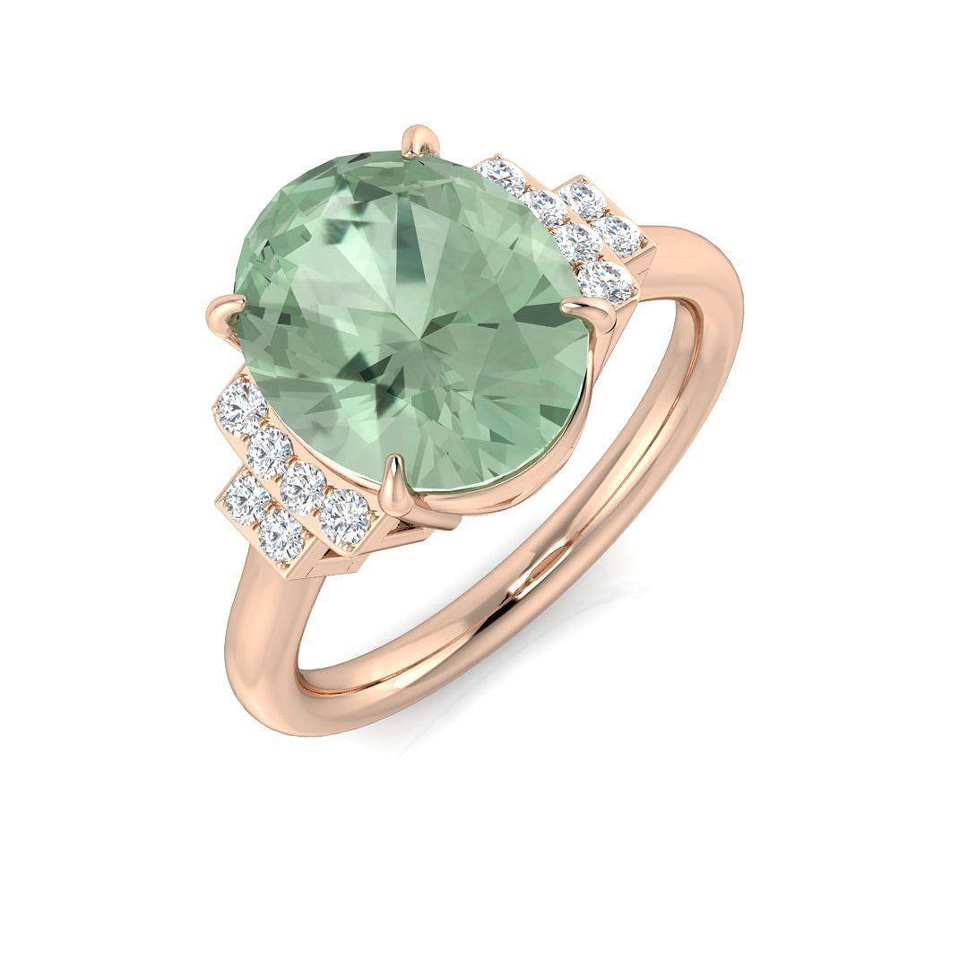 Oval Gemstone Ring