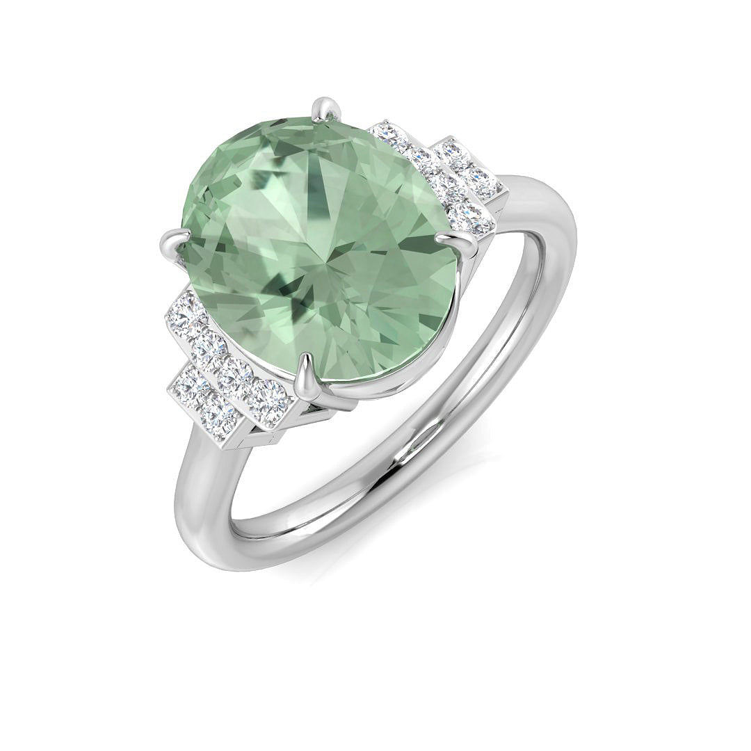 Oval Gemstone Ring