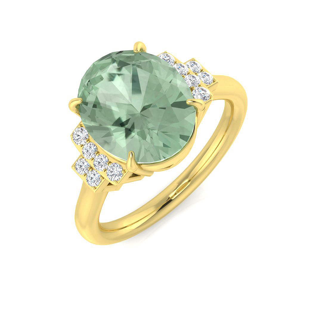 Oval Gemstone Ring