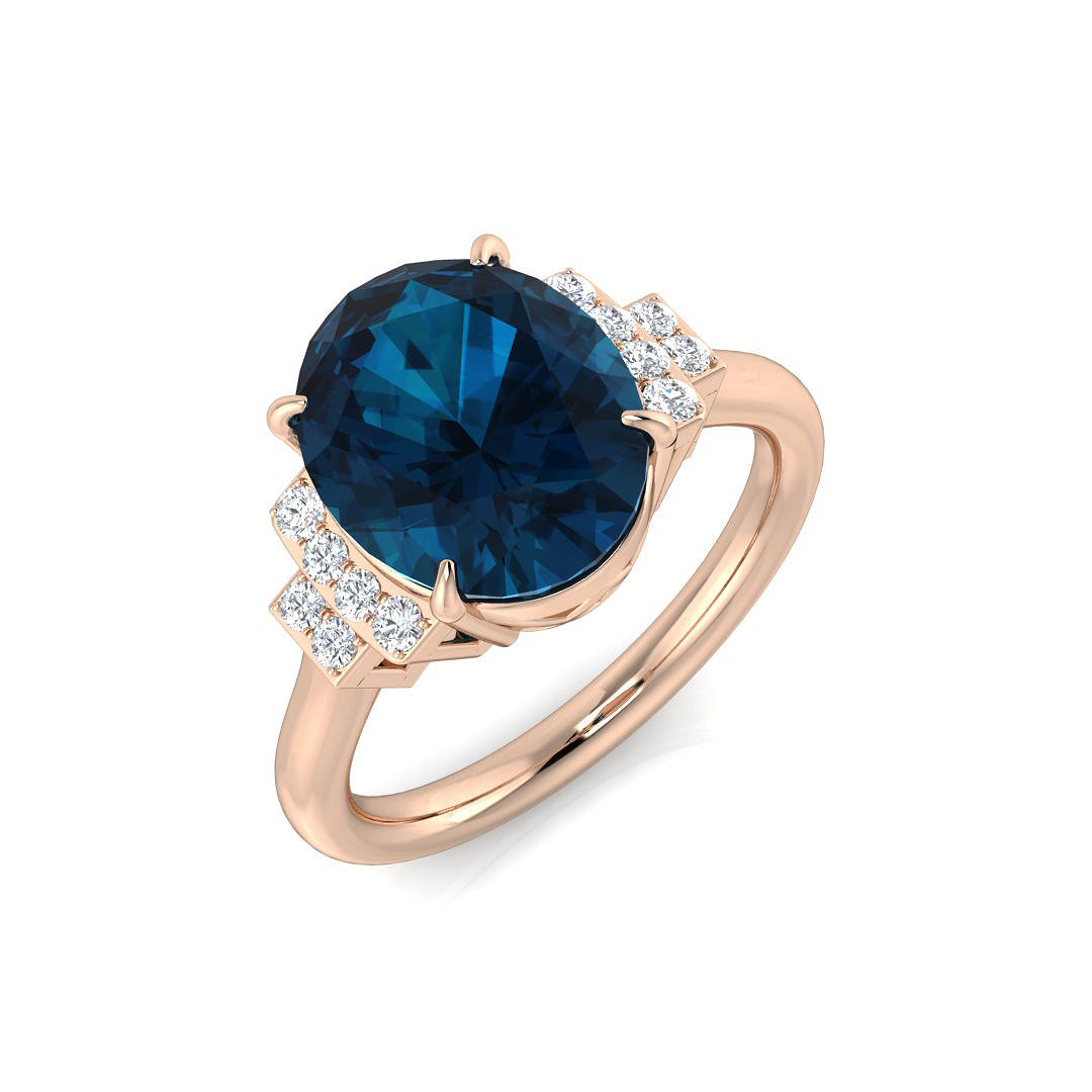 Oval Gemstone Ring