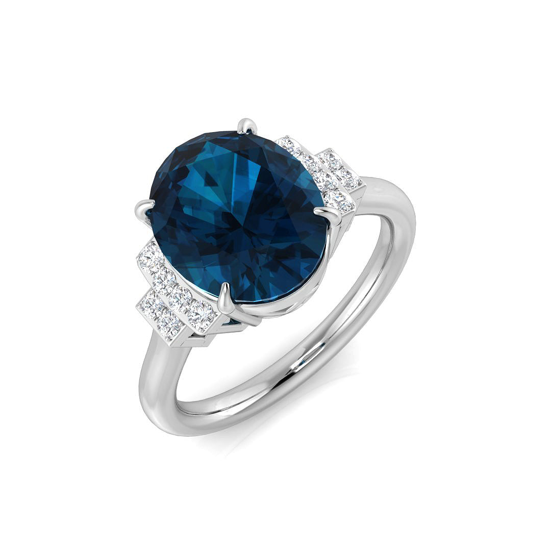 Oval Gemstone Ring