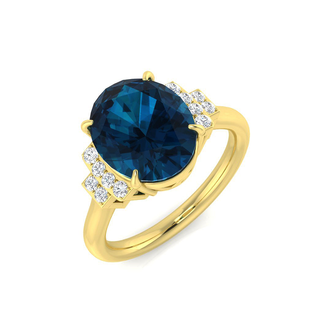 Oval Gemstone Ring